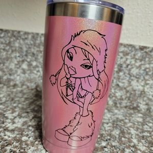 Custom handmade pink bratz Insulated Tumbler cup 20oz